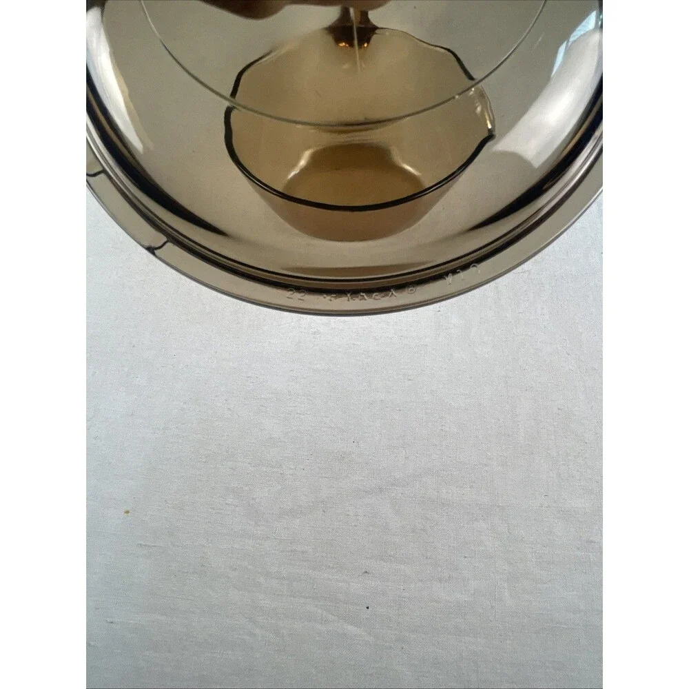 Pyrex Vision Corning Amber 1 Liter Sauce Pot with Spout and Lid V-1-C